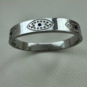 Evil Eye Stainless Steel Bracelet with crystals